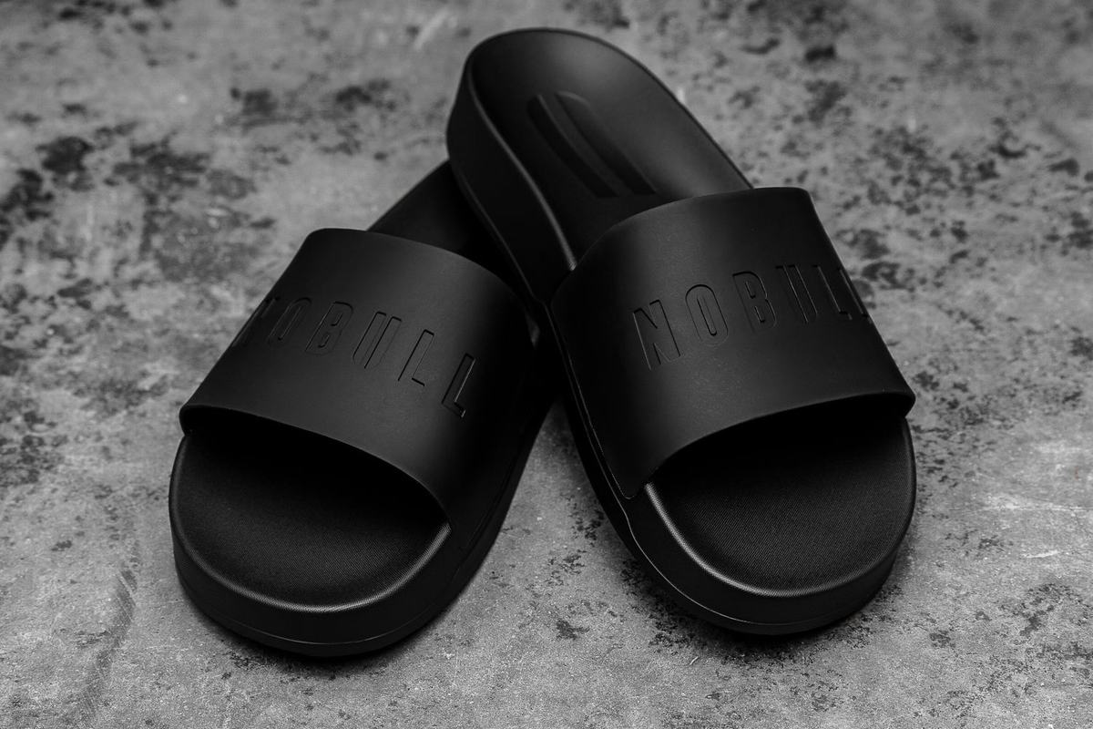 Nobull Men\'s Slides Black | Australia (HB0536)